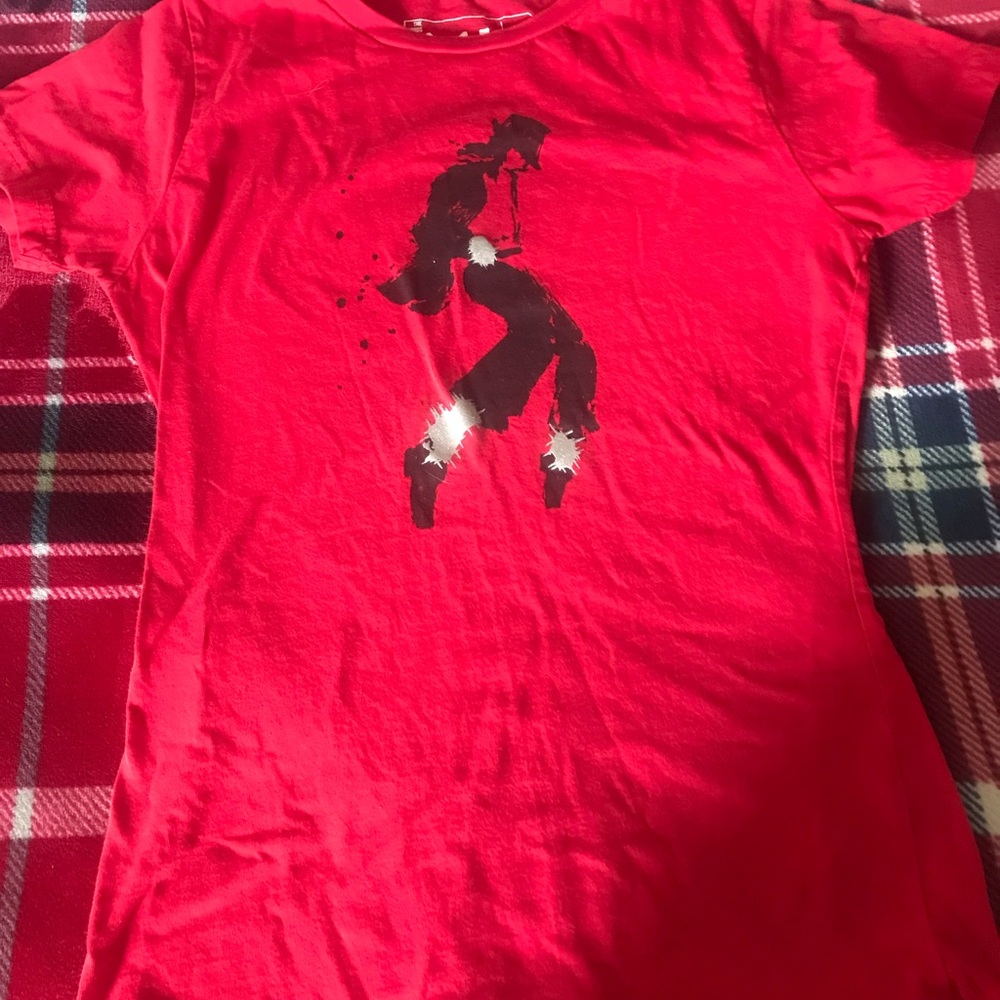 MJ The Musical Red Graphic Short-Sleeve T-Shirt NWOT